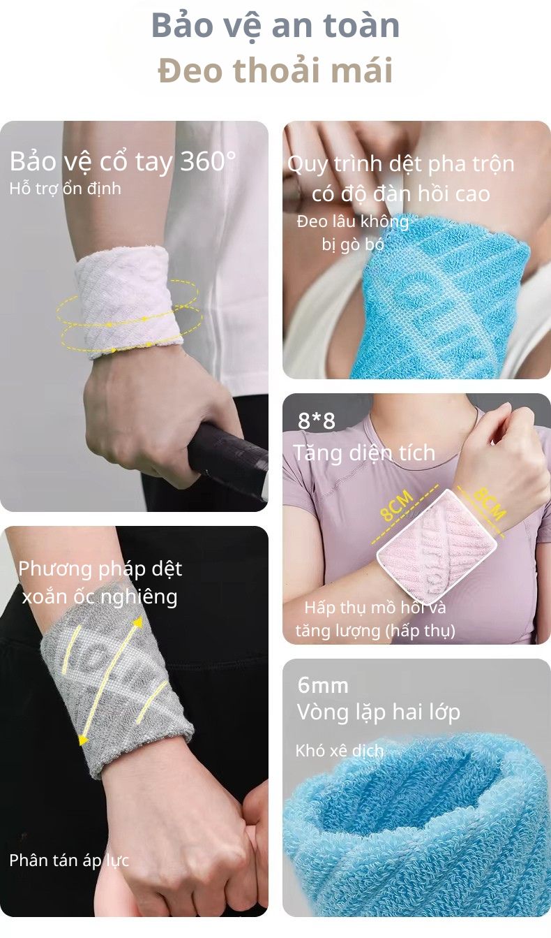 Băng cổ tay thể thao thấm mồ hôi AOLIKES A-0238